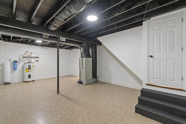 1055 Wades Branch Rd, Centerville, TN 37033 - finished below grade area with electric water heater and heating unit