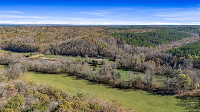 aerial view with a rural view