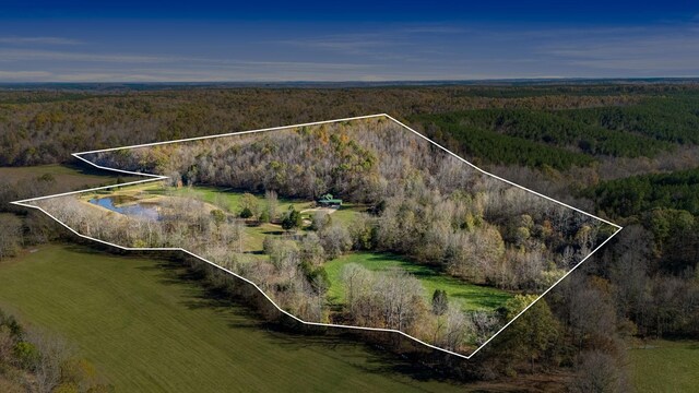 1055 Wades Branch Rd, Centerville, TN 37033 - view of property location with a heavily wooded area and property parcel outlined