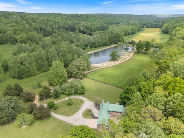 1055 Wades Branch Rd, Centerville, TN 37033 - view from above of property featuring a heavily wooded area and a large body of water