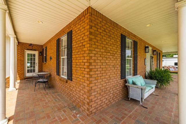 view of patio with covered porch