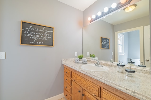 bathroom with vanity