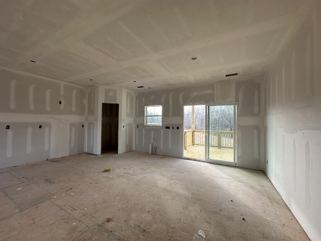 view of unfurnished living room