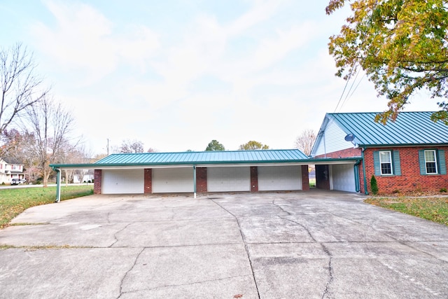 ranch-style home with a carport and a front yard