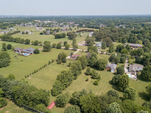 bird's eye view featuring a rural view