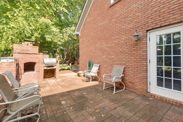 view of patio featuring grilling area