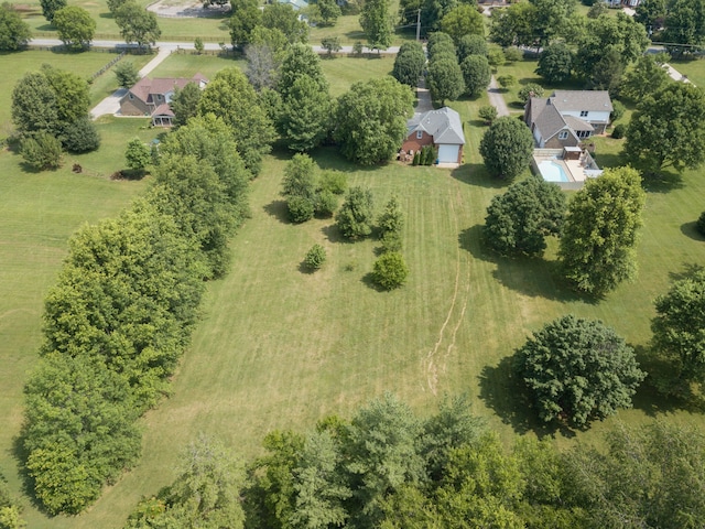 drone / aerial view with a rural view