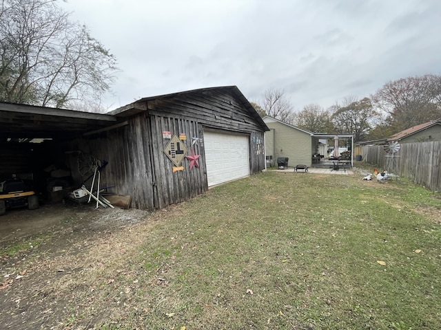 exterior space with a yard