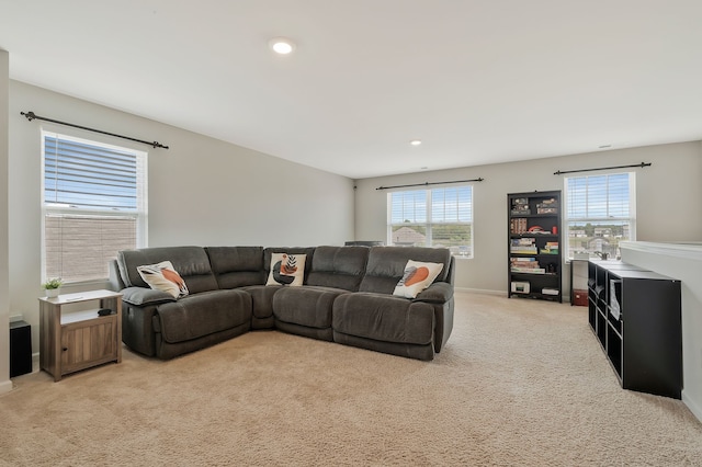 view of carpeted living room