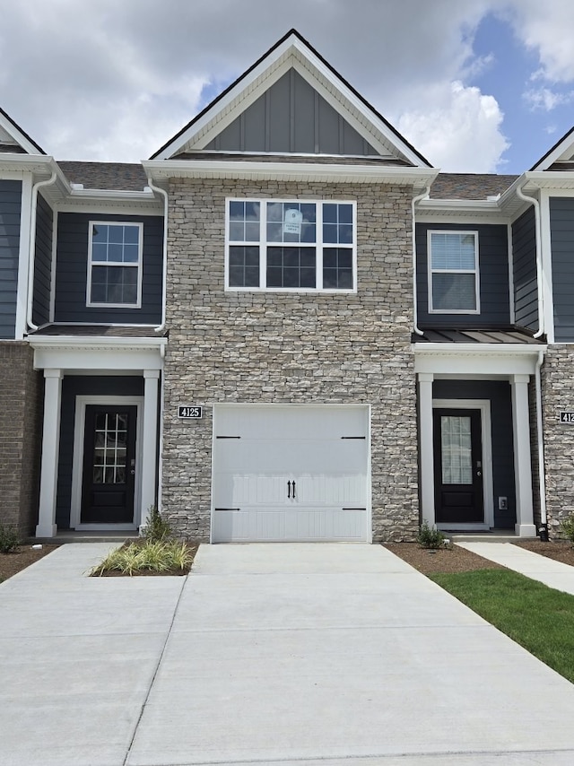 view of front of home featuring a garage