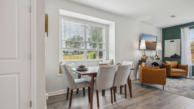 dining room featuring hardwood / wood-style flooring