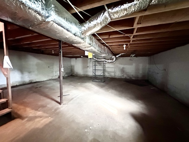 view of basement