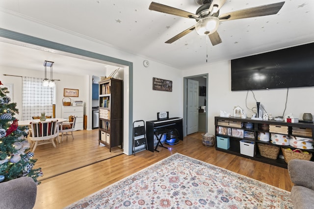 living room featuring hardwood / wood-style flooring