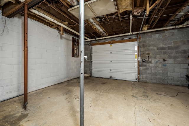 garage featuring electric panel