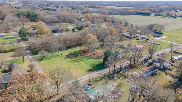 bird's eye view featuring a rural view