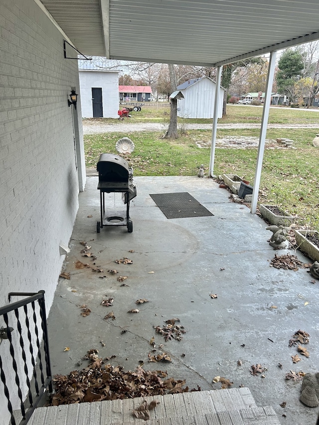 view of patio / terrace featuring area for grilling