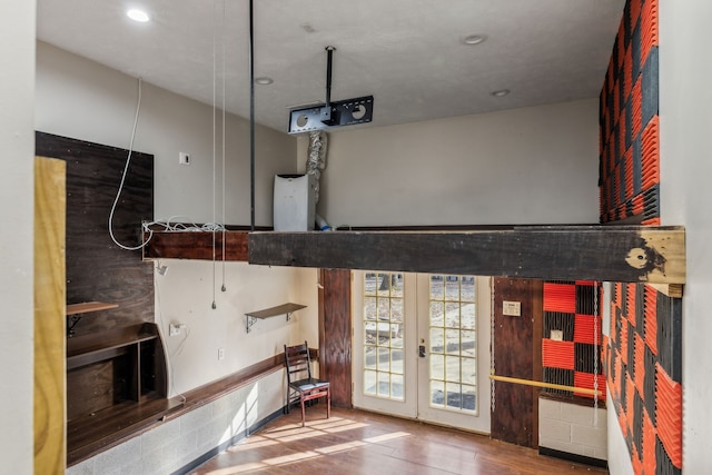 interior space featuring french doors and wood-type flooring