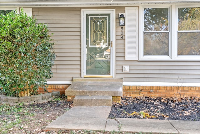 view of doorway to property