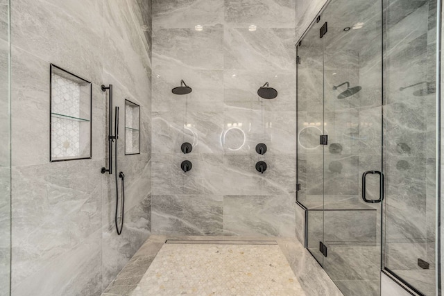 bathroom with walk in shower