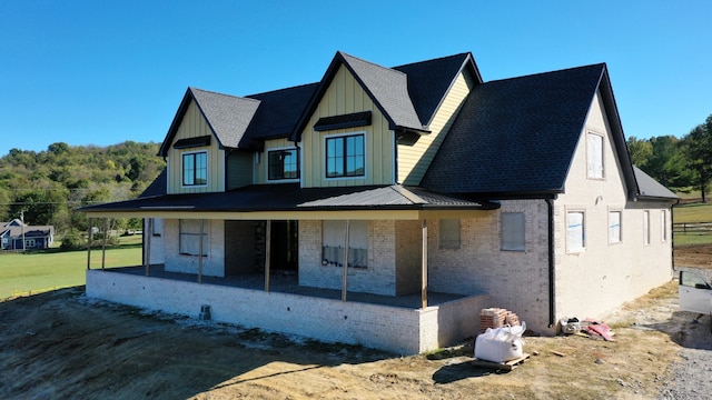 exterior space with covered porch