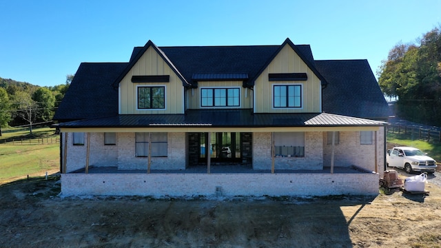 view of front of property with a porch