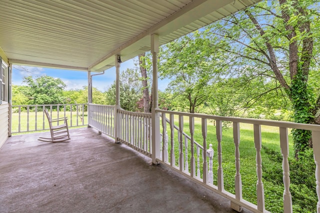 balcony with a porch