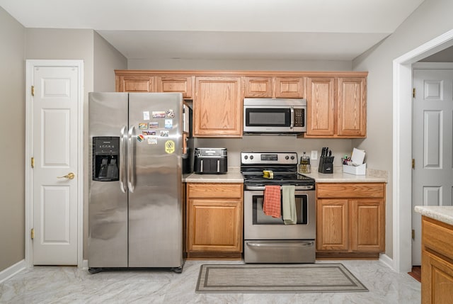 kitchen with stainless steel appliances