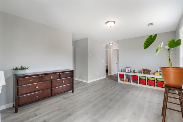 interior space with light wood-type flooring