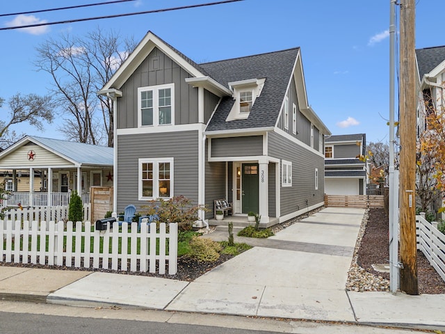 view of front of property with a porch