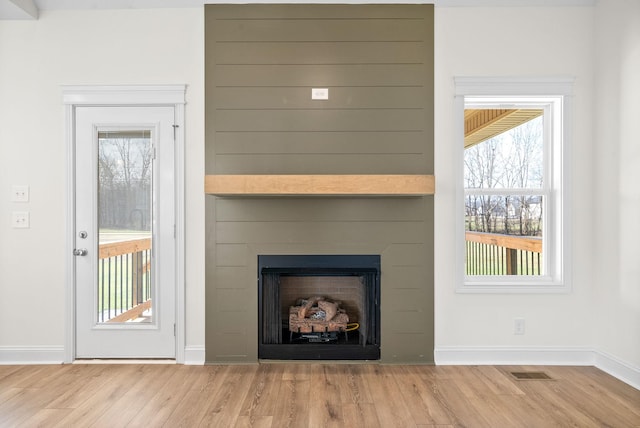 interior details featuring hardwood / wood-style flooring