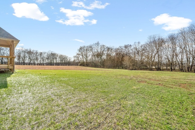 view of yard featuring a rural view