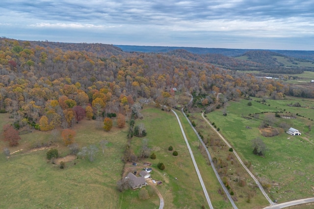 bird's eye view featuring a rural view