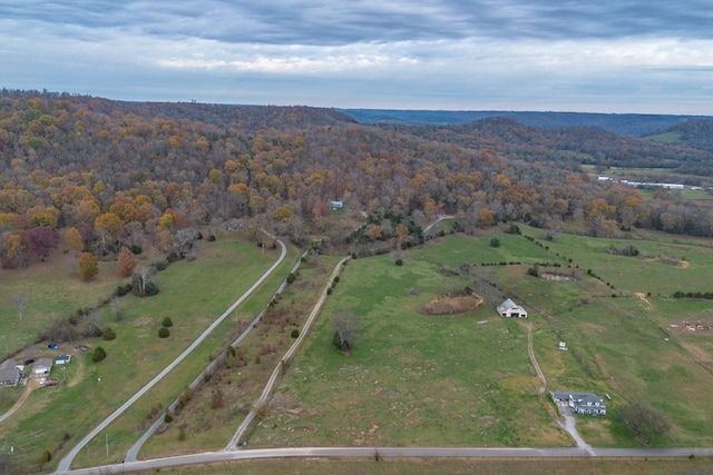 bird's eye view with a rural view