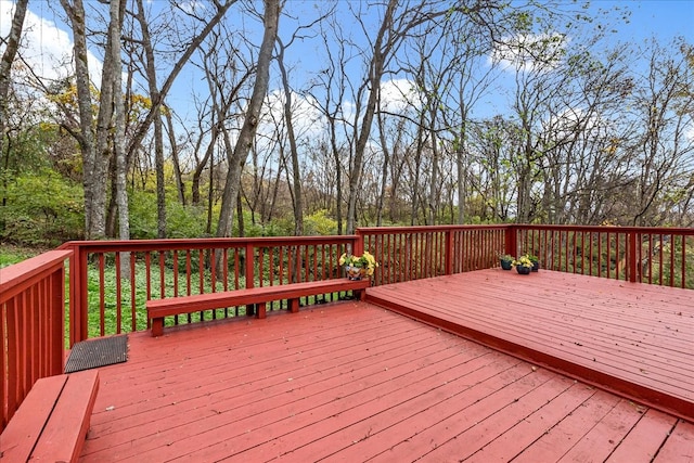 view of wooden deck