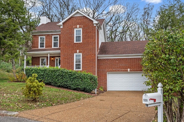 view of front facade with a garage