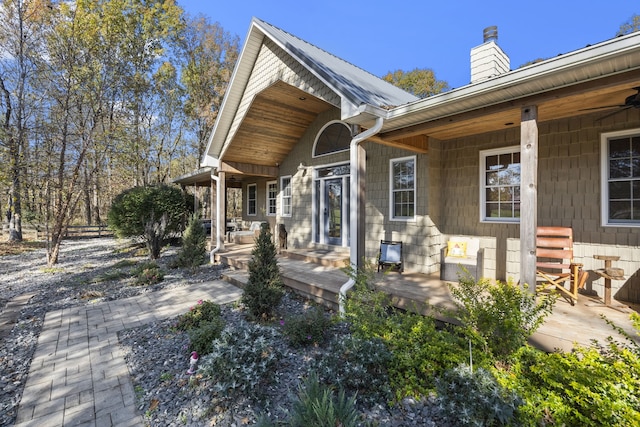 view of front of property with covered porch