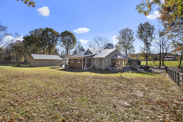 exterior space featuring a yard