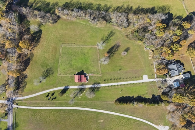 aerial view with a rural view