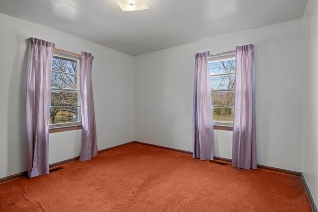 carpeted spare room with plenty of natural light