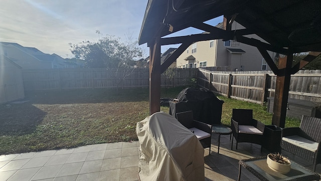 view of patio / terrace featuring grilling area