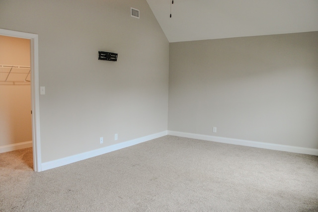 interior space with lofted ceiling