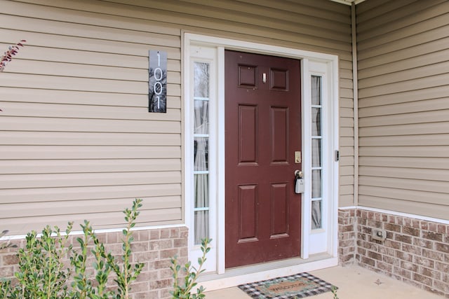 view of doorway to property