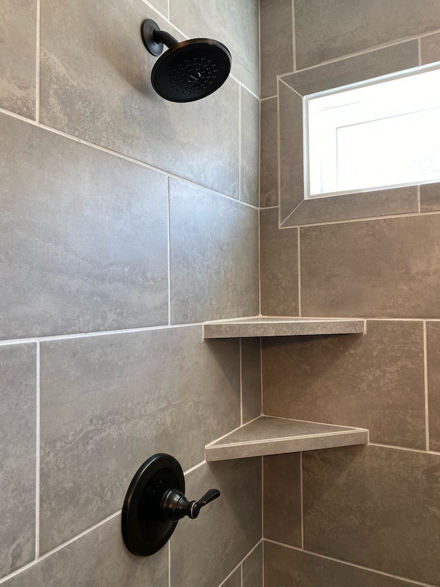 details with tiled shower