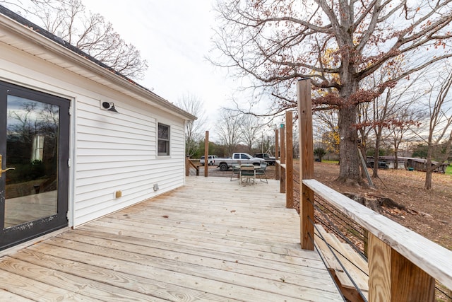 view of wooden deck