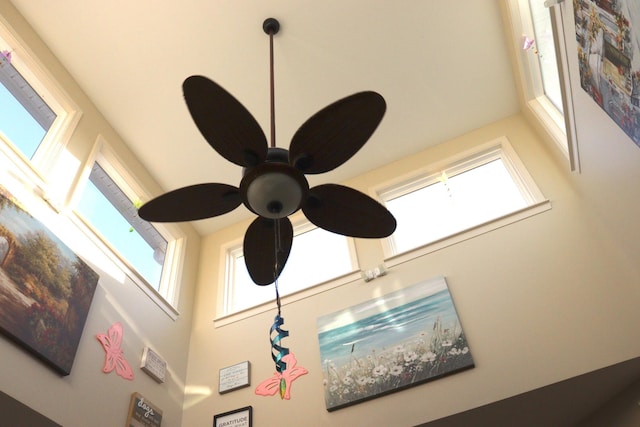 details featuring ceiling fan