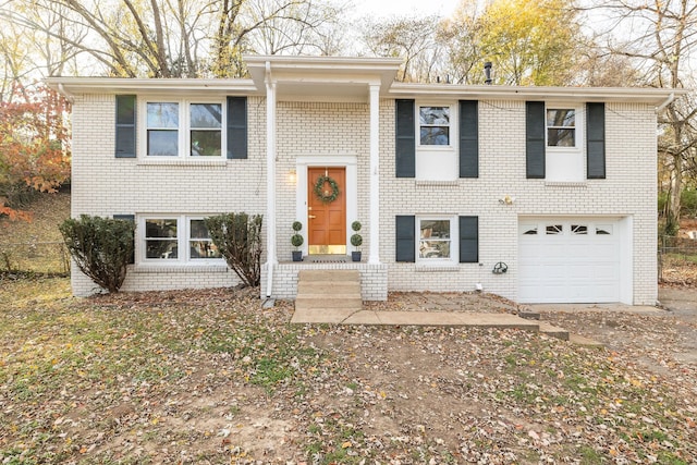 view of front facade with a garage