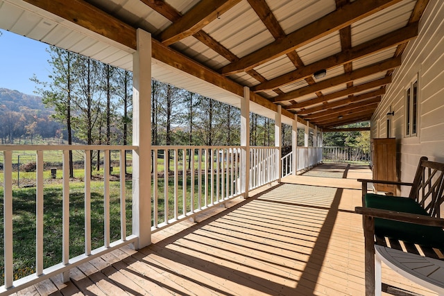 view of wooden terrace