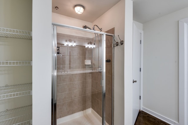 bathroom with walk in shower