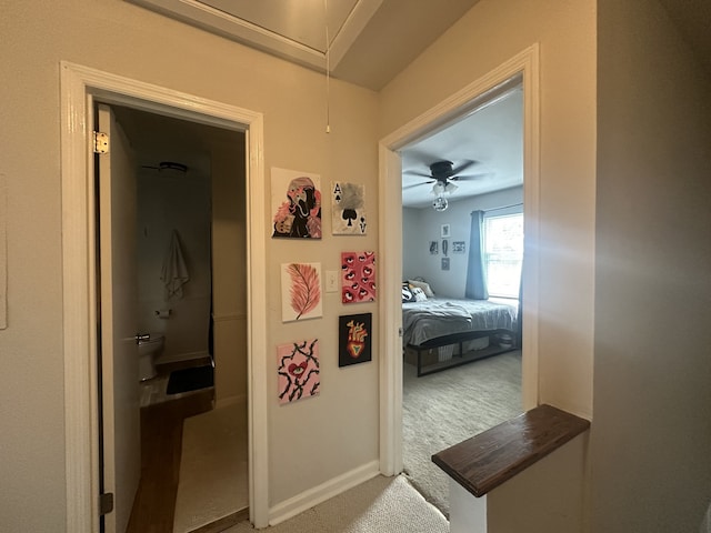 bedroom featuring carpet flooring and ceiling fan