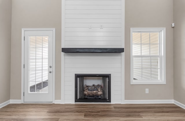 interior details featuring hardwood / wood-style flooring